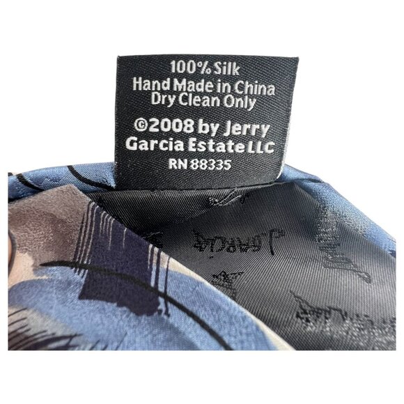 Jerry Garcia Limited Edition Silk Tie Duckworm Alarm Collection Forty Six Blue - Picture 7 of 9